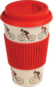 Bambusový cestovní hrnek s červenými detaily Rex London Le Bicycle
