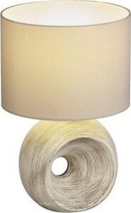 Béžová stolní lampa z keramiky a tkaniny Trio Tanta