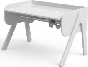 Bílý psací stůl z borovicového dřeva s nastavitelnou výškou Flexa Woody Flexa