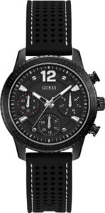 Dámské hodinky s černým silikonovým páskem Guess W1025L3 Guess