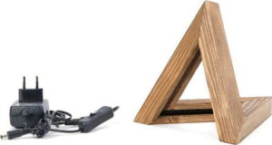 Dřevěné stolní svítidlo Triangle Lustro