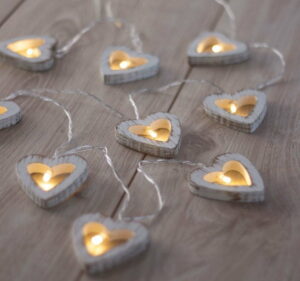 LED světelný řetěz ve tvaru srdíček DecoKing Heart