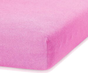 Růžové elastické prostěradlo s vysokým podílem bavlny AmeliaHome Ruby