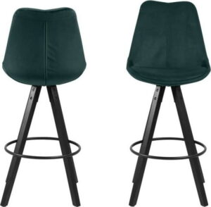 Sada 2 zelených barových židlí Actona Dima Actona