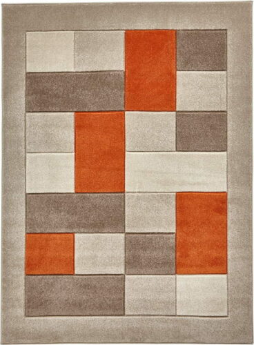 Béžovooranžový koberec Think Rugs Matrix
