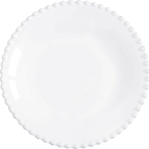 Bílý kameninový talíř na polévku Costa Nova Pearl