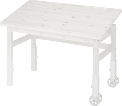 Bílý psací stůl z borovicového dřevas náklopnou deskou Flexa Elegant Flexa