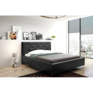 Čalouněná postel AGNES černá rozměr 180x200 cm TT-FURNITURE