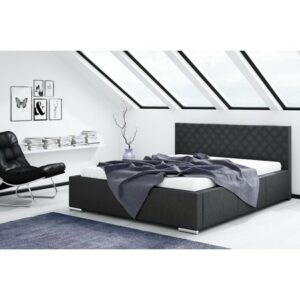 Čalouněná postel NEVADA černá rozměr 140x200 TT-FURNITURE
