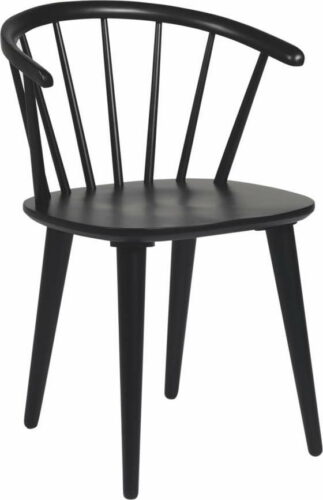 Černá jídelní židle ze dřeva kaučukovníku Rowico Carmen Rowico