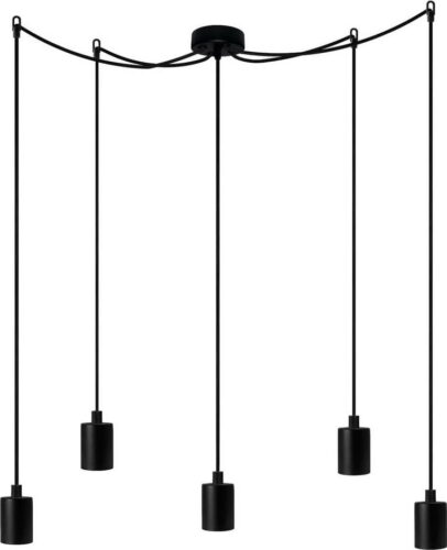 Černé závěsné svítidlo s 5 kabely Bulb Attack Cero Basic Bulb Attack