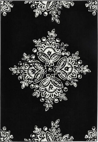 Černobílý koberec Hanse Home Gloria Blossom