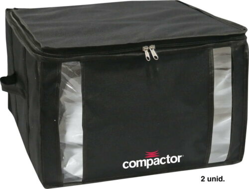 Černý úložný box na oblečení Compactor XXL Black Edition 3D Medium