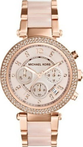 Dámské růžové hodinky s detaily v barvě růžového zlata Michael Kors Blush Michael Kors