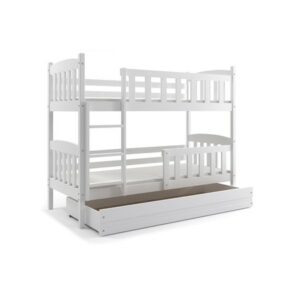 Dětská patrová postel KUBUS 200x90 cm Bílá BMS