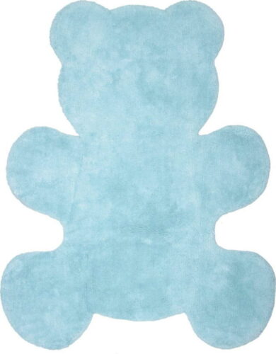 Dětský modrý ručně vyrobený koberec Nattiot Little Teddy