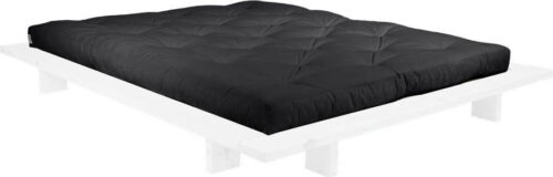 Dvoulůžková postel z borovicového dřeva s matrací Karup Design Japan Double Latex White/Black