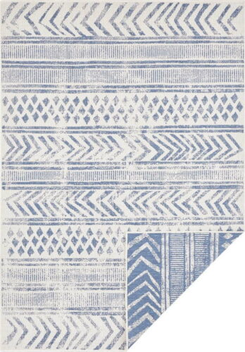 Modro-krémový venkovní koberec Bougari Biri