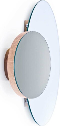 Nástěnné dvojité zrcadlo z dubového dřeva Wireworks Mezza Wireworks