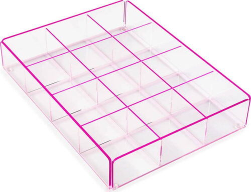 Pink úložný box s 12 přihrádkami Versa Ariel VERSA