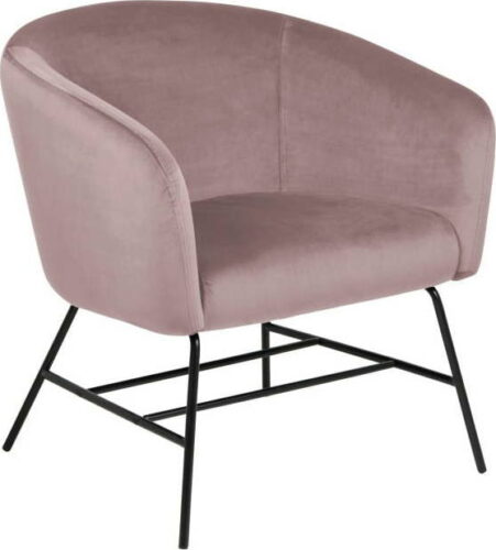 Pudrově růžová polstrovaná židle Actona Ramsey Actona