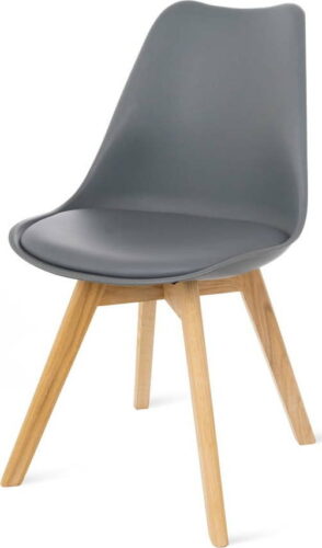 Sada 2 šedých židlí s bukovými nohami loomi.design Retro loomi.design