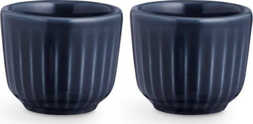 Sada 2 tmavě modrých porcelánových misek na vajíčka Kähler Design Hammershoi