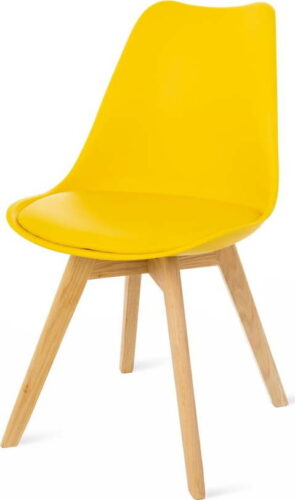 Sada 2 žlutých židlí s bukovými nohami loomi.design Retro loomi.design