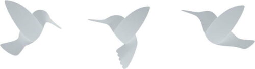 Sada 3 bílých 3D nástěnných samolepek Umbra Hummingbird Umbra
