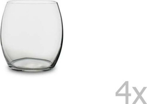 Sada 4 sklenic na vodu z křišťálového skla Bitz Fluidum