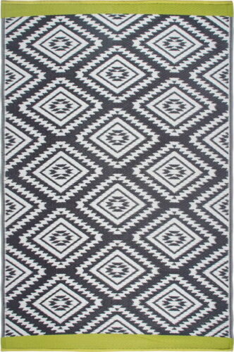 Šedý oboustranný venkovní koberec z recyklovaného plastu Fab Hab Valencia Grey