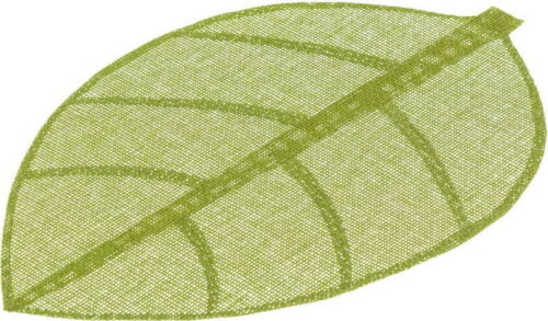 Zelené prostírání ve tvaru listu Unimasa