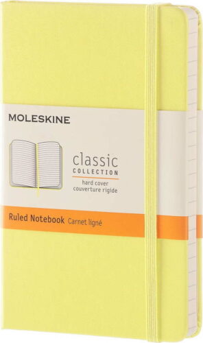 Žlutý linkovaný zápisník v pevné vazbě Moleskine Daisy