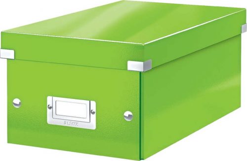 Zelená úložná krabice s víkem Leitz DVD Disc