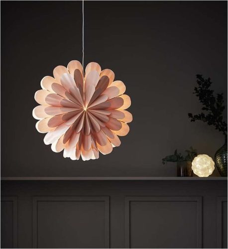 Růžová závěsná světelná dekorace Markslöjd Marigold
