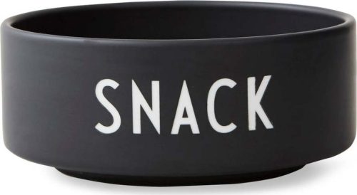 Černá porcelánová miska Design Letters Snack