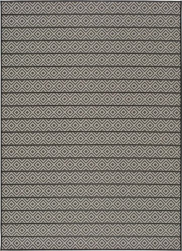 Tmavě šedý venkovní koberec Universal Tokio Stripe