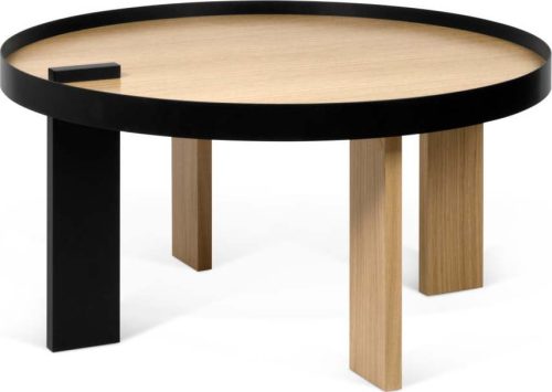 Kulatý konferenční stolek v dekoru dubu ø 80 cm Bruno - TemaHome TemaHome
